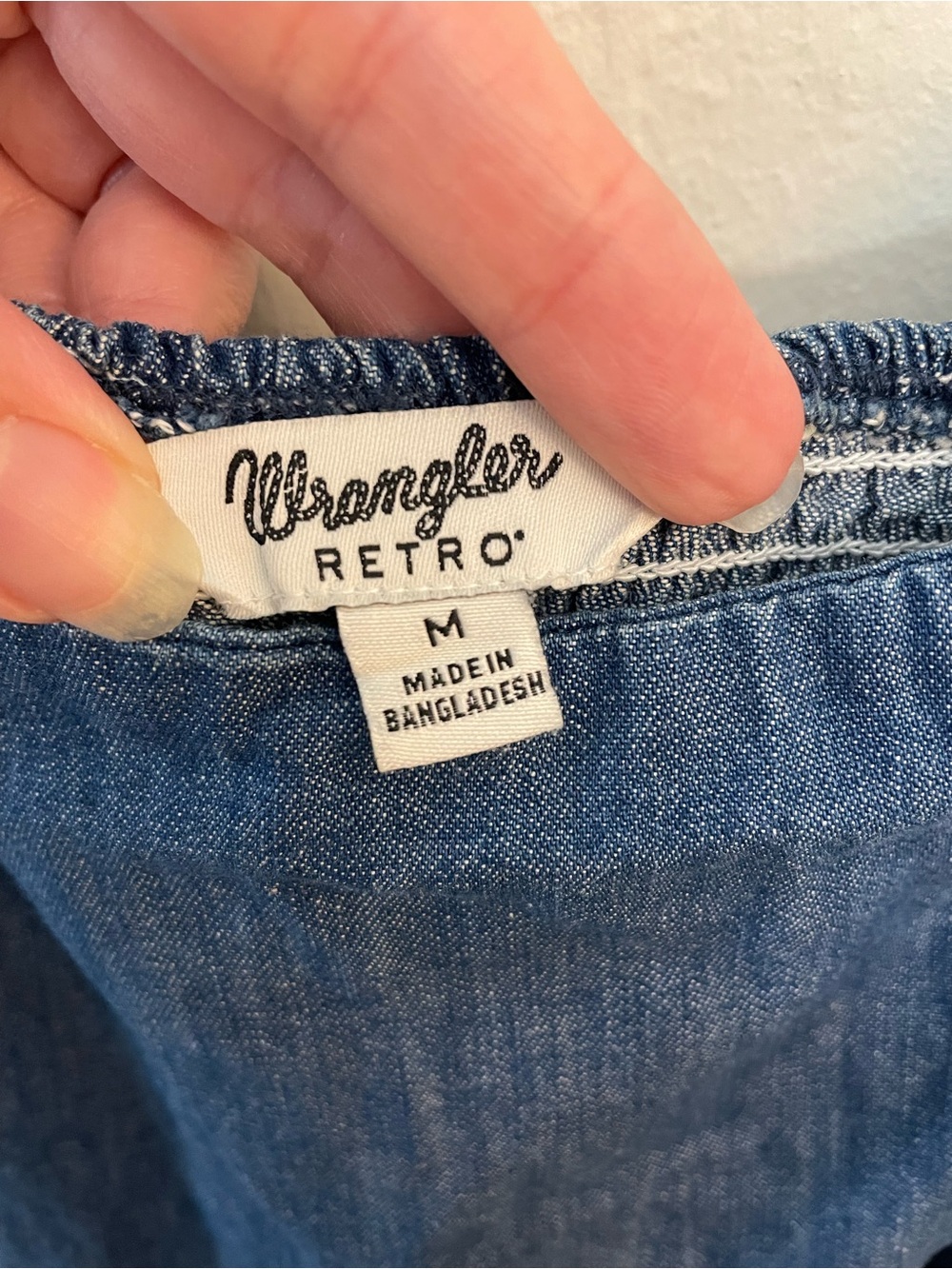 Wrangler Retro Denim/Chambray Tiered Spaghetti-Strap Prairie Dress - Picture 3 of 12